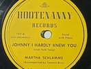 Martha Schlamme - Johnny I Hardly Knew You, Hootenanny 107, Folk 78, 1952