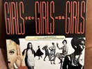 ELVIS COSTELLO - GIRLS GIRLS GIRLS DOUBLE ALBUM with Inserts VINYL LP EX/EX