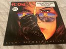 ICON - Right Between the Eyes LP vinyl MEGAFORCE 1989 782010-1 Promo Album