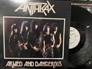 Anthrax - Armed and Dangerous EP 1985 Megaforce Records - MRS-05 VG+/VG+
