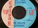 Rare, The Greater Experience, Don't Forget To Remember 45  7