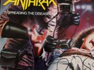 ANTHRAX SPREADING THE DISEASE 1985 MEGAFORCE/ISLAND 90480-1 SIGNED COVER