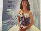 WANDA JACKSON - RIGHT OR WRONG -AUTOGRAPHED  Original Capitol LP