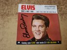 AUTOGRAPHED 1960s VG++ ELVIS PRESLEY  She's Not You / Just Tell Her SLEEVE 45