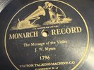 Monarch 78 RPM J W Myers - The Message Of The Violet 1796 V+ Victor