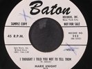 MARIE KNIGHT: i thought i told you not to tell them / september song BATON 7