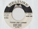 BOBBY LEWIS Tossin and Turnin  45 RECORD RARE DJ PROMO 1961 R&B SOUL Beltone