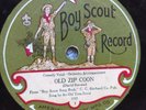 78 rpm Official Boy Scout Record No. 1, Old Zip, Three Good Turns, Song Book V