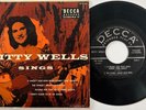 KITTY WELLS SINGS Decca EP 45 rpm / It Wasn't God Who Made Honky Tonk Angels