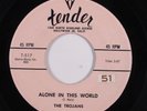 Doo Wop R&B 45 TROJANS Alone In This World TENDER HEAR e