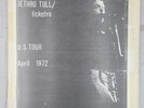 Jethro Tull Live Vinyl LP Record Ticketro Ticketron U.S. Tour April 1972