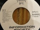 RARE Information Society - Running 45rpm 7” Promo Electro Synth Dance Single VG+