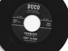 DOOWOP bw/ SOUL POPCORN-45 -TONY LA MAR - COME OUT TONIGHT / PROMISES -HEAR-DUCO
