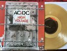 AC/DC High Voltage Yellow Translucent Vinyl Record On Albert Production Label