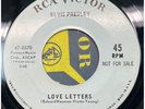 Elvis Presley Love Letters / Come What May 45 Rock Promo RCA 47-8870 Promo