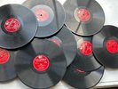Frank Sinatra 10 Columbia 10” Shellac Records in an album book, 78 rpm
