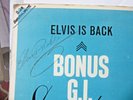 Elvis Presley -SIGNED ''Elvis is Back'' LP  Mono RCA - Signed Twice - Rare