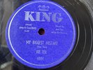 R&B 1956  JOE TEX  78 rpm KING 4884 My Biggest Mistake b/w Right Back To My Arms
