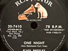 Elvis Presley RCA 20-7410-ONE NIGHT/I GOT STUNG 78 RPM   MINT-/VG+
