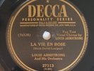 Louis Armstrong La Vie En Rose / C'est Si Bon Decca 27113 VG+ 78 10
