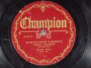 78 RPM - Flossie Porter  (Fats Waller, piano), Chanpion 15102, E-V+ Jazz