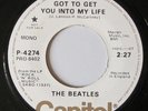 THE BEATLES - Got To Get You Into My Life 45 RPM - Capitol P-4274 (1976) PROMO