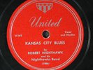 ROBERT NIGHTHAWK: kansas city blues / crying won't help you UNITED Single 78 RPM