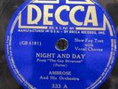 78 RPM Night And Day Smoke Gets In Your Eyes Ambrose & His Orchestra Decca 333