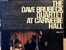 [JAZZ] EXC LP The DAVE BRUBECK QUARTET At Carnegie Hall Part 2 [1963 CBS] UK Imp