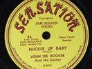 JOHN LEE HOOKER: huckle up baby / canal street SENSATION Single 78 RPM