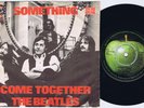 THE BEATLES Something b/w Come Together Danish 45PS 1969 Apple 7