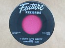 LIGHTNING SLIM - I Can't Live Happy / New Orleans - clean 45 rpm - Feature 3008