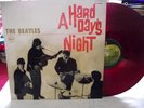 THE BEATLES   A HARD DAY'S NIGHT ** 70's Japan APPLE LP RED VINYL w/ INSERT.