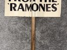 THE RAMONES : HAPPY NEW YEAR GABBA GABBA HAY MINI BANNER DISTRIBUTED NYE 1977