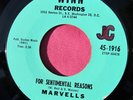 THE MARVELLS - For Sentimental Reasons / Come Back - clean 45 rpm - Winn 1916