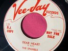 THE SPANIELS - Dear Heart / Why Won't You Dance - clean Promo 45 rpm Vee-Jay 189