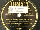 Louis Armstrong Ella Fitzgerald Dream a Little Dream Of Me Decca 78 RPM