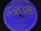 BLACK IVORY KING: gingham dress / match box blues DECCA Single 78 RPM