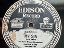 Edison Diamond Disc 52580: California Ramblers : My Sin/Honey-- 1929