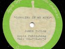 JAMES TAYLOR Carolina In My Mind UK APPLE 1-Sided ACETATE VG 1969/70