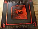 FLAMES OF HELL FIRE & STEEL LP EX VINYL& COVER DEATH METAL