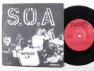 Hardcore Punk 45 S.O.A. No Policy EP DISCHORD VG++ 1981 2nd press HEAR i