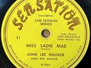 BLUES 78 ; JOHN LEE HOOKER SENSATION  Miss Sadie Mae/ Burnin' Hell