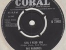 Artistics Girl I Need You  Coral Q72492 Soul Northern Motown