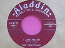 THE VELVETONES - I Love Her So / Glory of Love - clean 45 rpm - Aladdin 3372