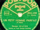 Georges Milton: A Perfect Little Man 78 RPM DISC 10
