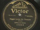 1913 MINSTREL N* Loves His Possum from Take 4 Master 1905 78 rpm VICTOR 17256 V+