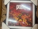 Doom Soundtrack Mick Gordon Deluxe Double Orange Vinyl x/500 Record FRAMED