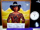 DAVID ALLAN COE Tattoo 1977 Columbia WHITE LABEL PROMO Lp w/ Run Time CUT Sheet