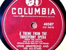 78 RPM Louis Armstrong Threepenny Opera - Mack the Knife/ Back O' Town Blues EX-